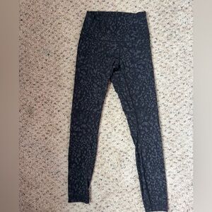 Lululemon Athletica Black Leopard Print Leggings
